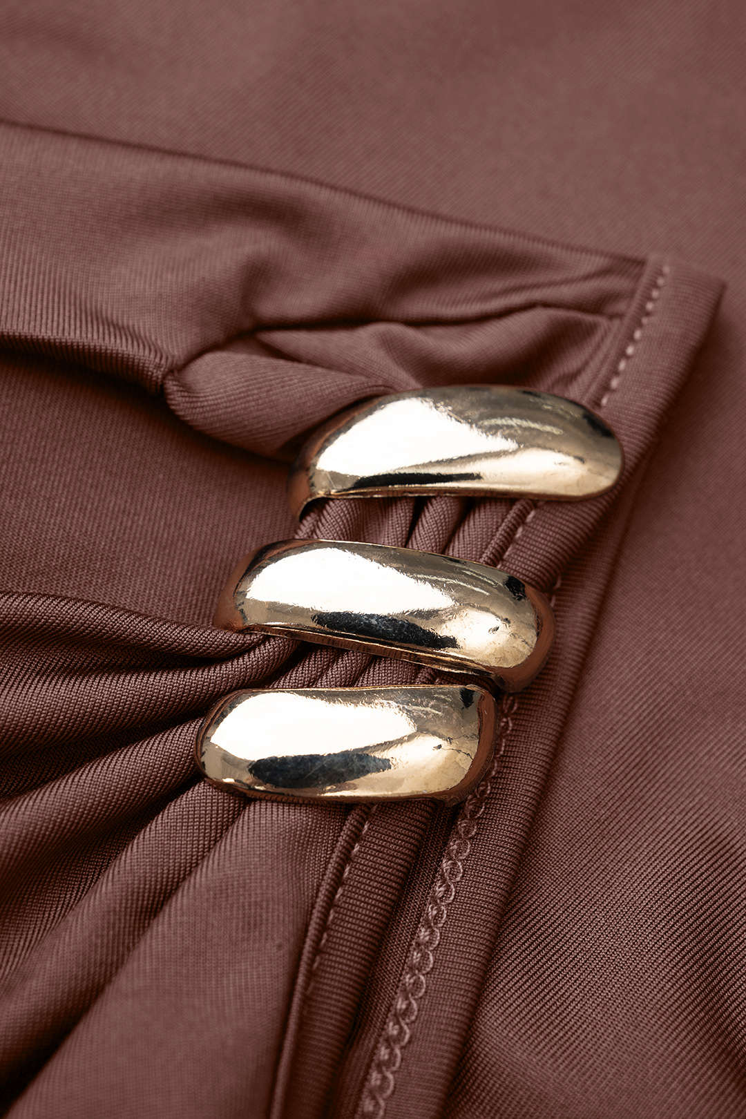 "Asymmetrical Metallic Ruched Tank Top"