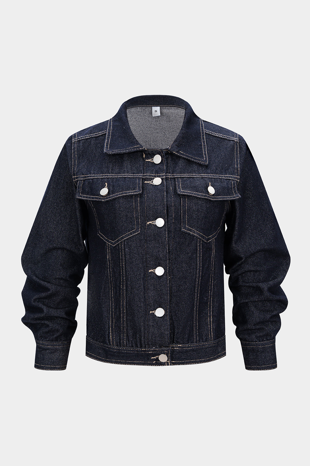 "Denim Buttoned Pocket Outerwear"