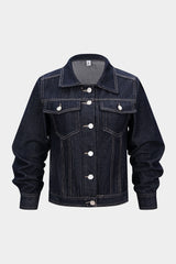 "Denim Buttoned Pocket Outerwear"
