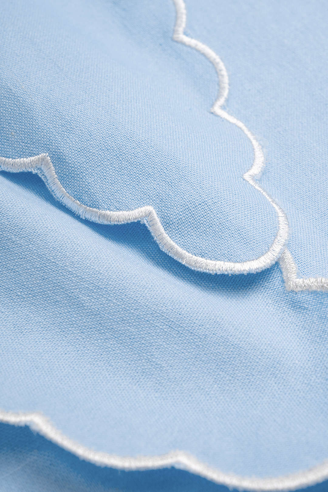"Contrast Whipstitching Linen Tie Front Wrap Skirt"