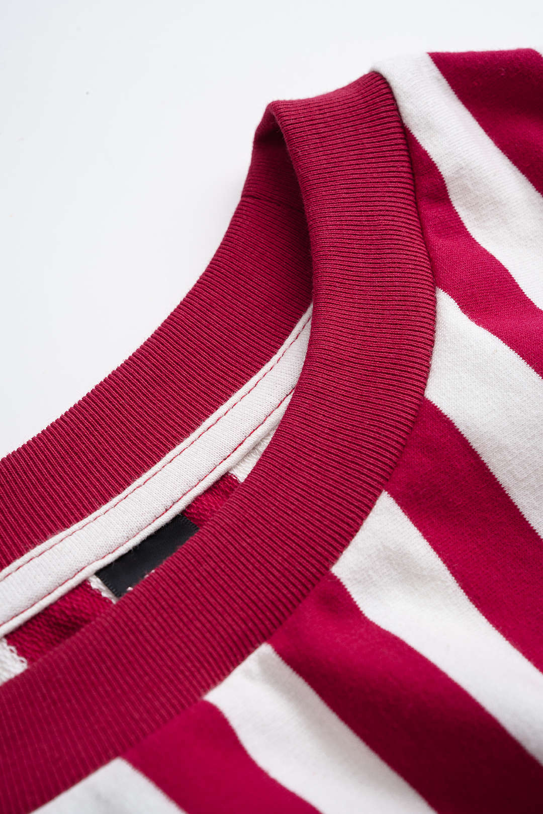 "Contrast Stripes Print Tie-Up Long Sleeve Sweatshirt"