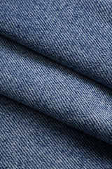 "Denim High Waist Pocket Wide Leg Skirt"