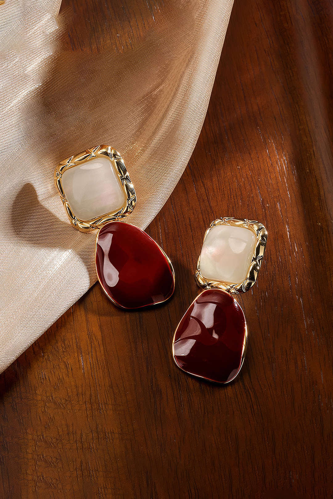 "Asymmetrical Square Earrings"
