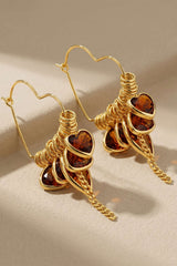 "Alloy Heart Shape Earrings"