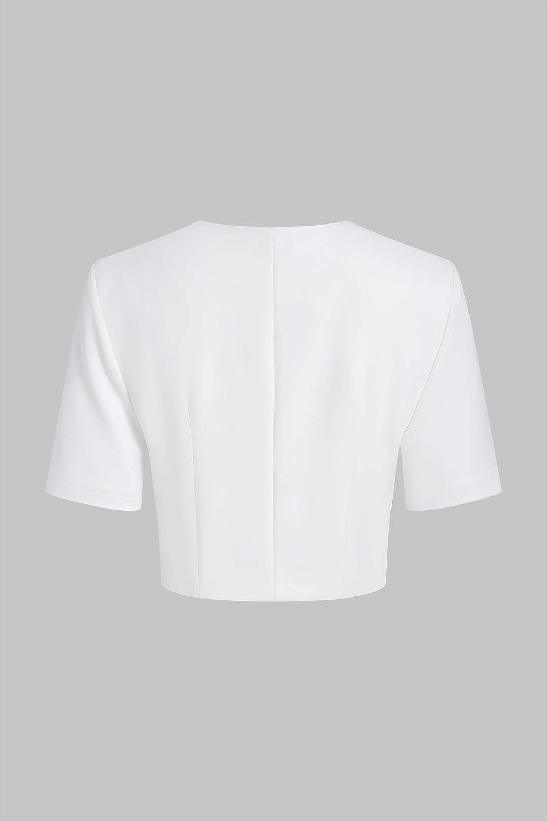 "Asymmetrical Cut Out Short-Sleeve Shirt"