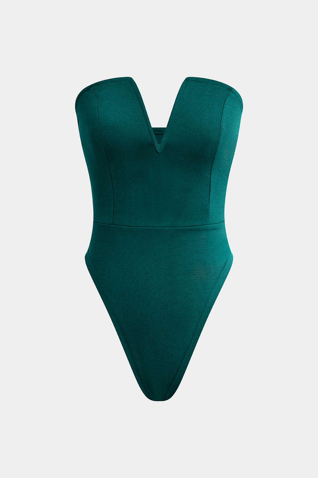 "Basic V-neck Strapless Bodysuit"