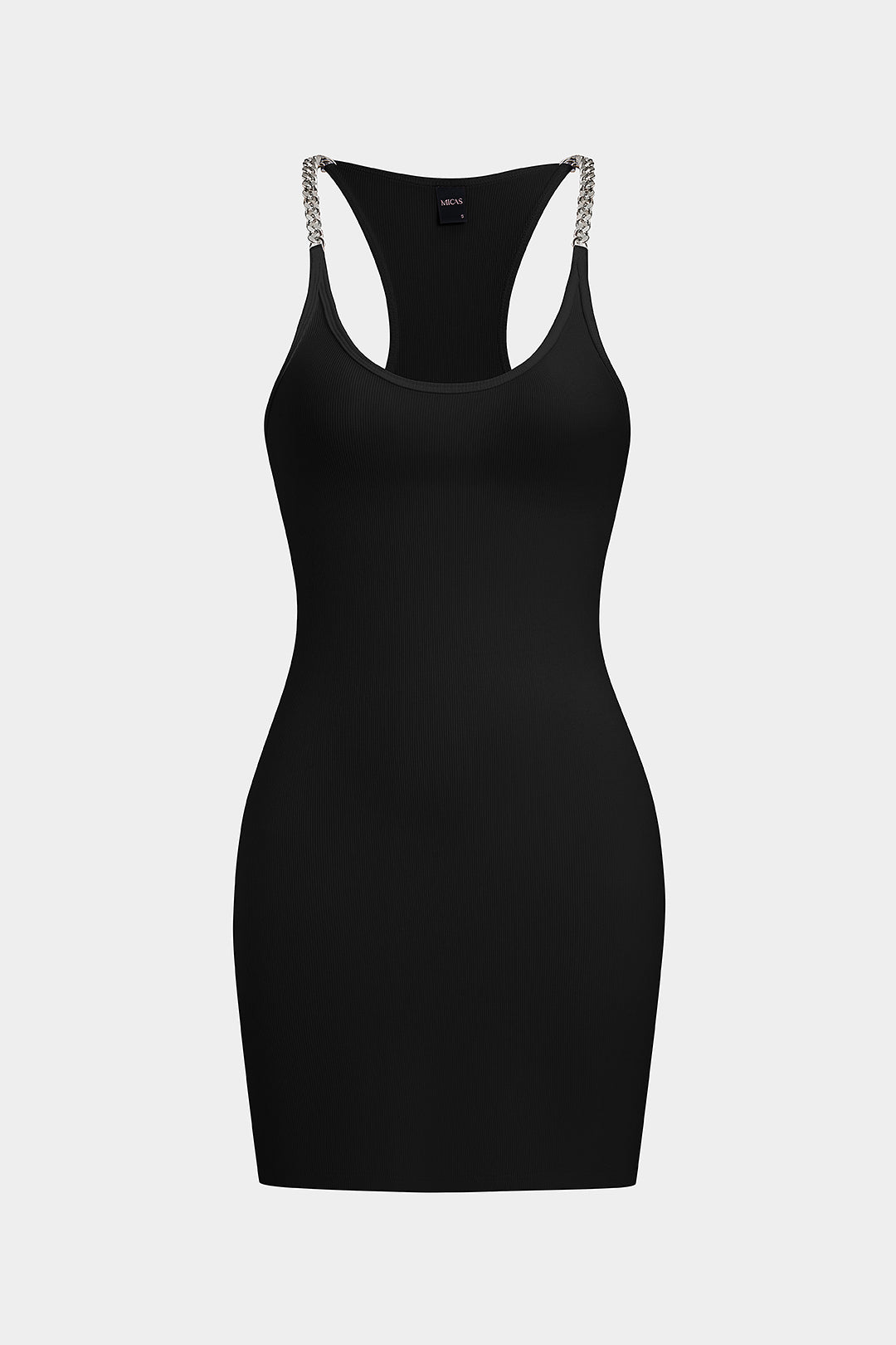 "Chain Decor Sleeveless Mini Dress"