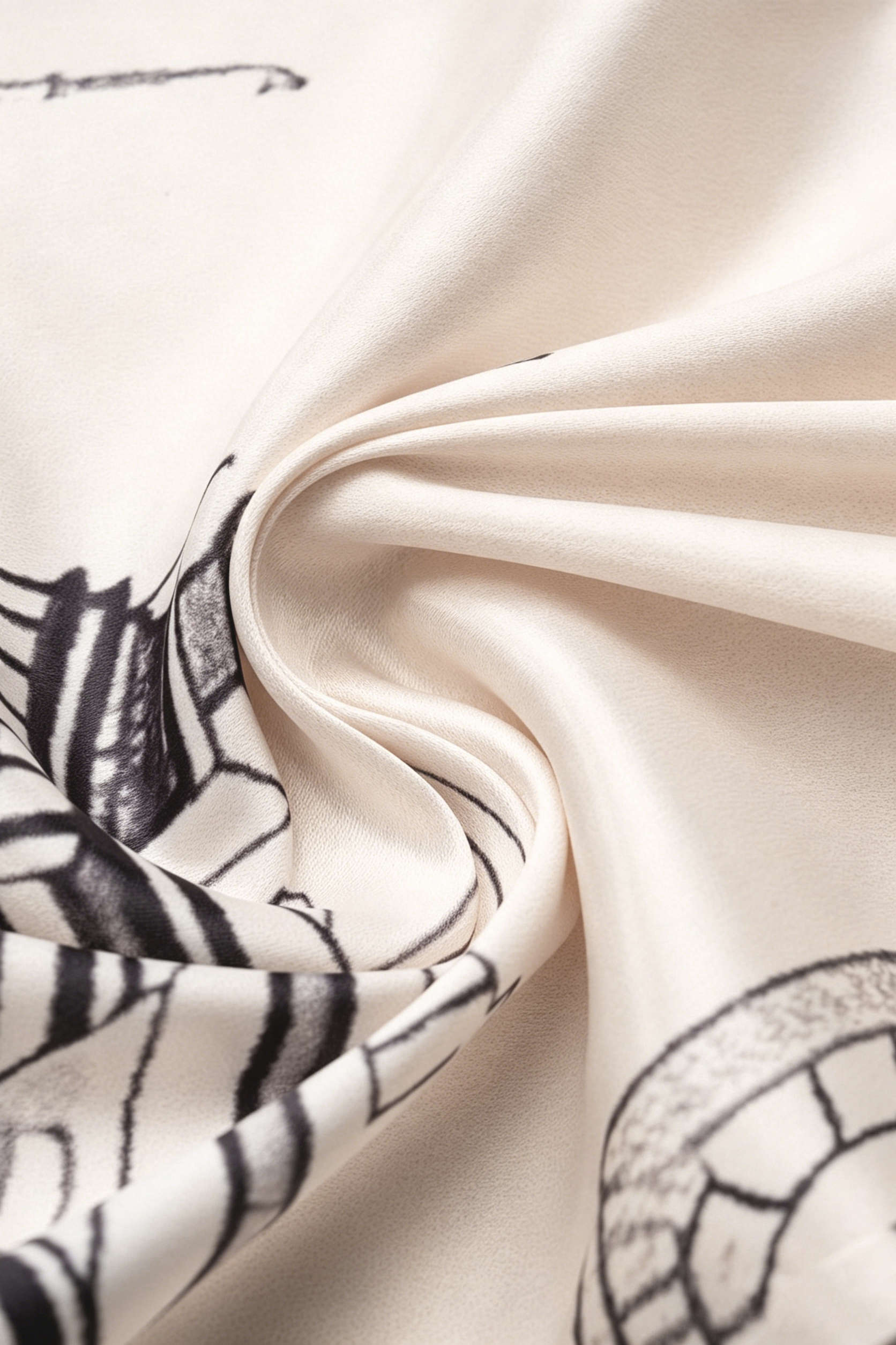 "Artistic Print Stain Drawstring Asymmetrical Ruched Skirt"