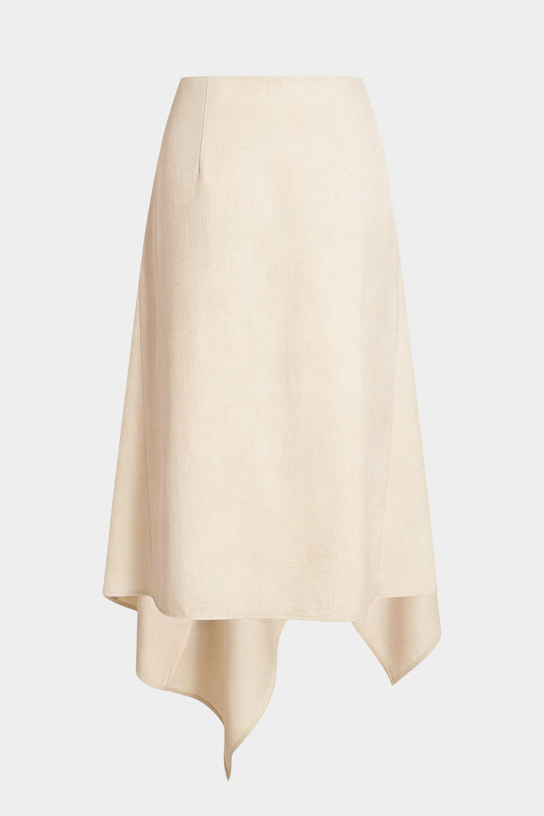"Asymmetrical Hem High Waist Skirt"