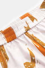 "Abstract Print High Waist Trousers"