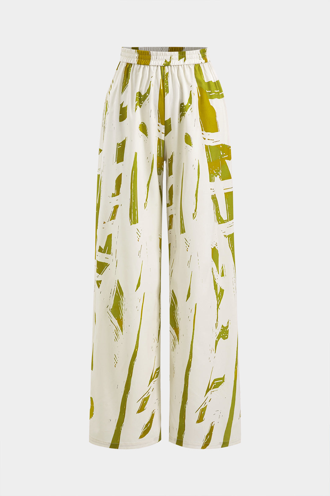 "Abstract Print High Waist Trousers"