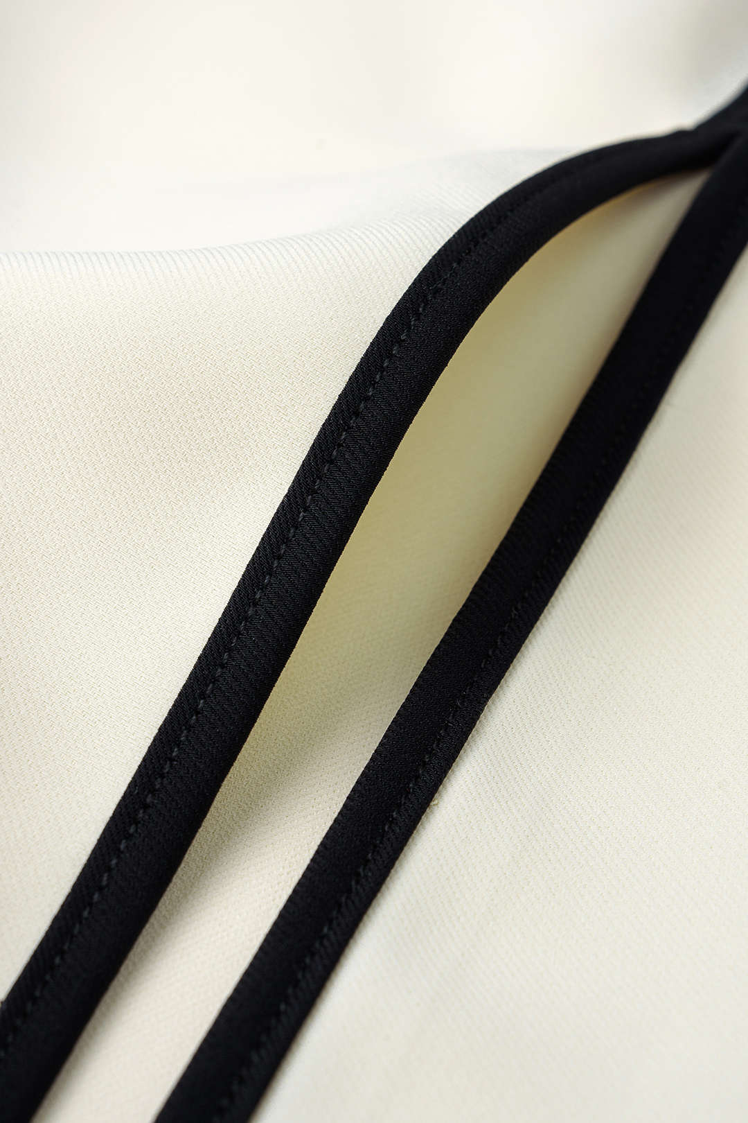 "Contrast Binding Asymmetrical Tank Top And Straight Leg Pants"