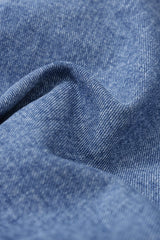 "Denim Asymmetrical Pocket Shorts"