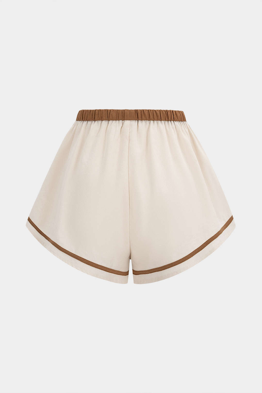 "Contrast Binding Tie-Up Shorts"