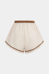 "Contrast Binding Tie-Up Shorts"