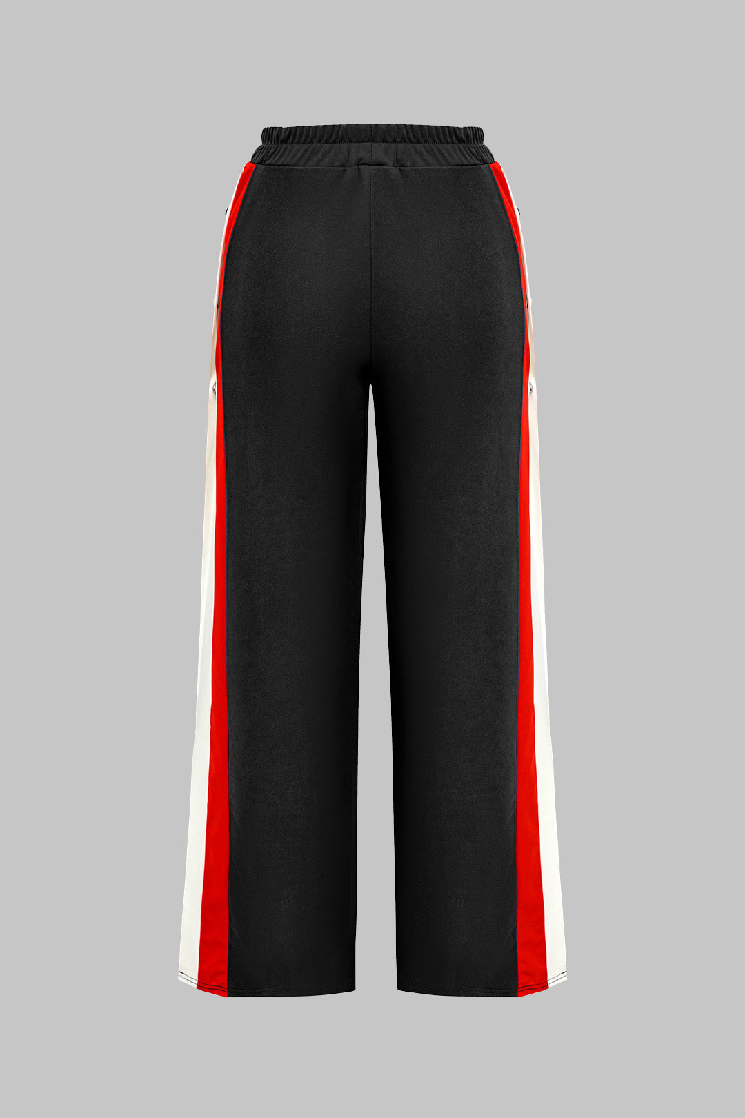 "Color Block Wide Leg Trousers"