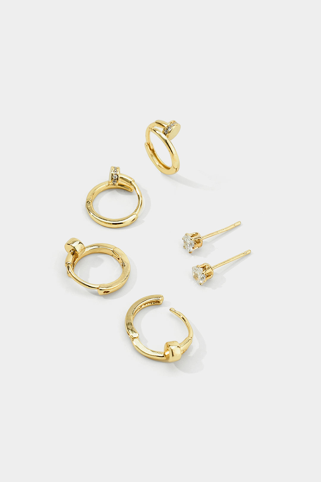 "Alloy Round Rhinestone Earrings"