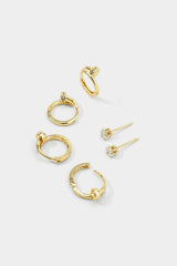 "Alloy Round Rhinestone Earrings"