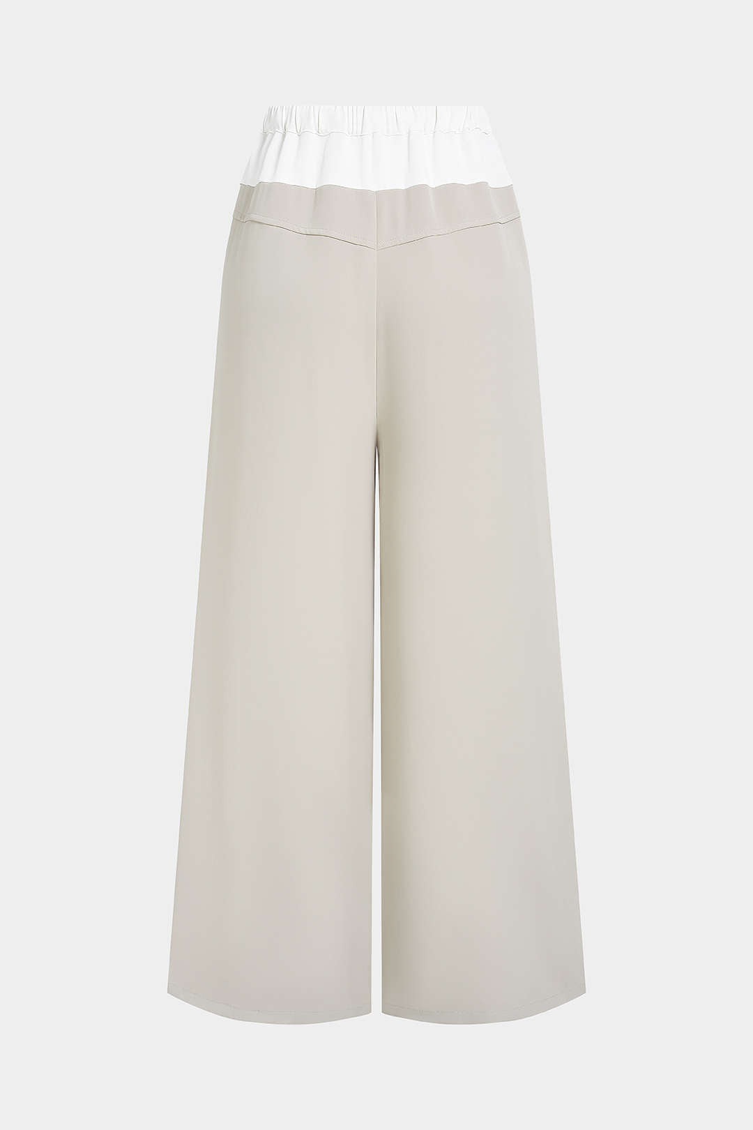 "Contrast Drawstring Wide Leg Pants"