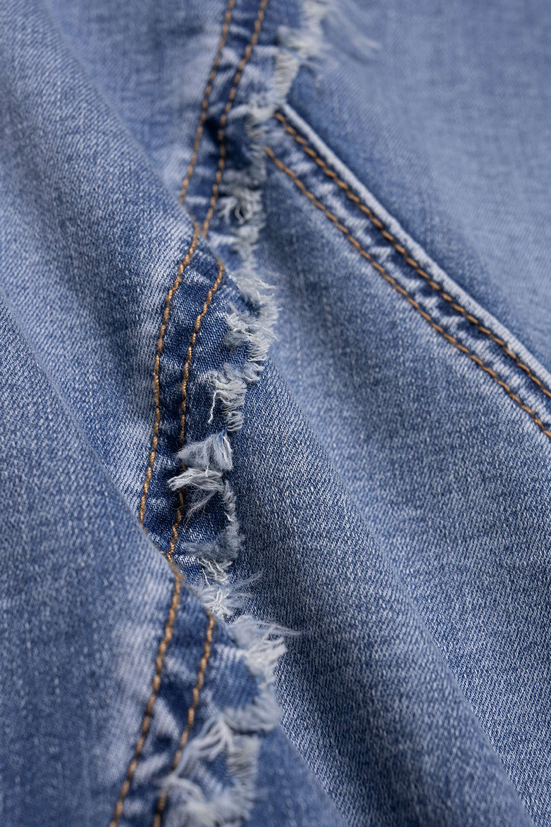"Denim Drawstring Asymmetrical Mermaid Skirt"