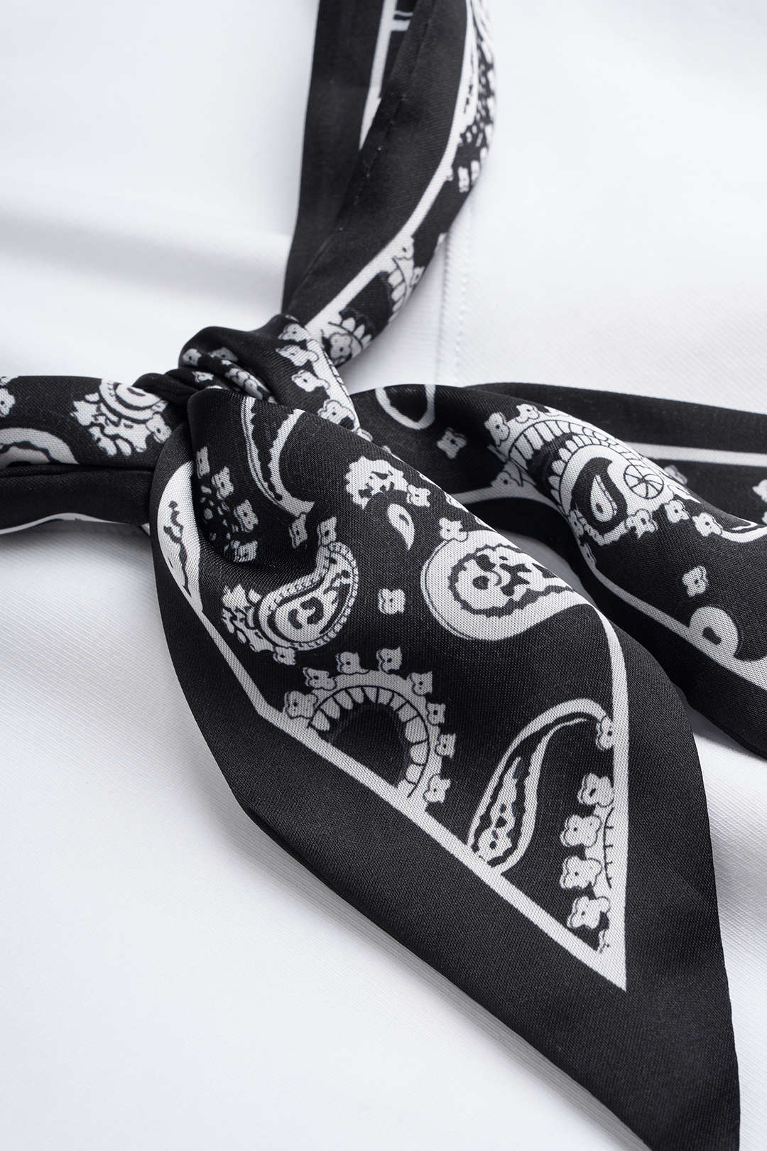 "Artistic Print Tie-Up Short Sleeve T-shirt"