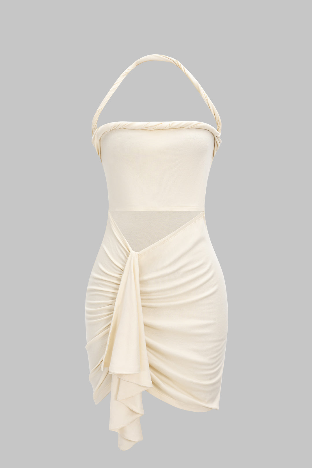 "Asymmetrical Twist Knot Sleeveless Midi Dress"