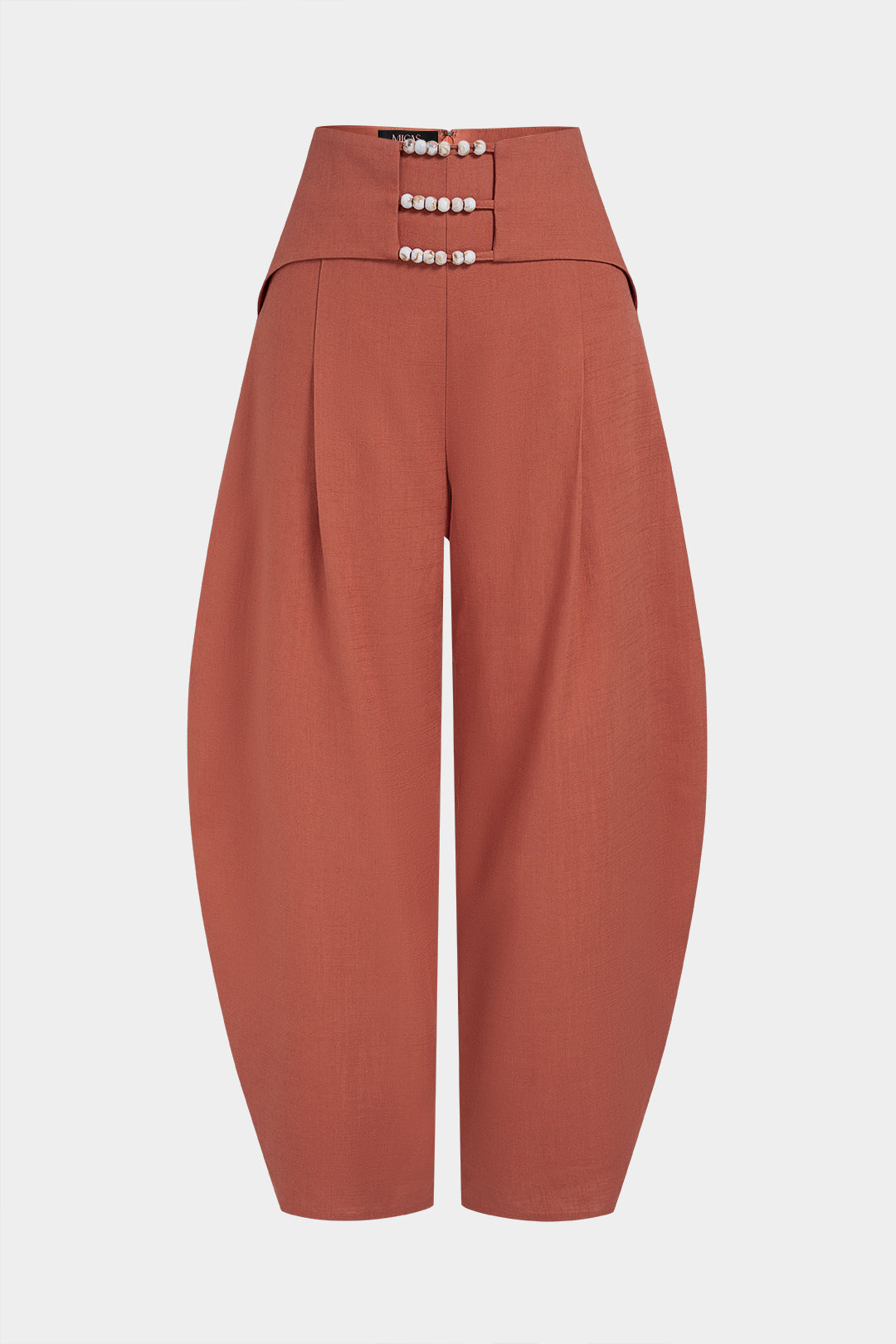"Beaded High Waist Wide Leg Pants"