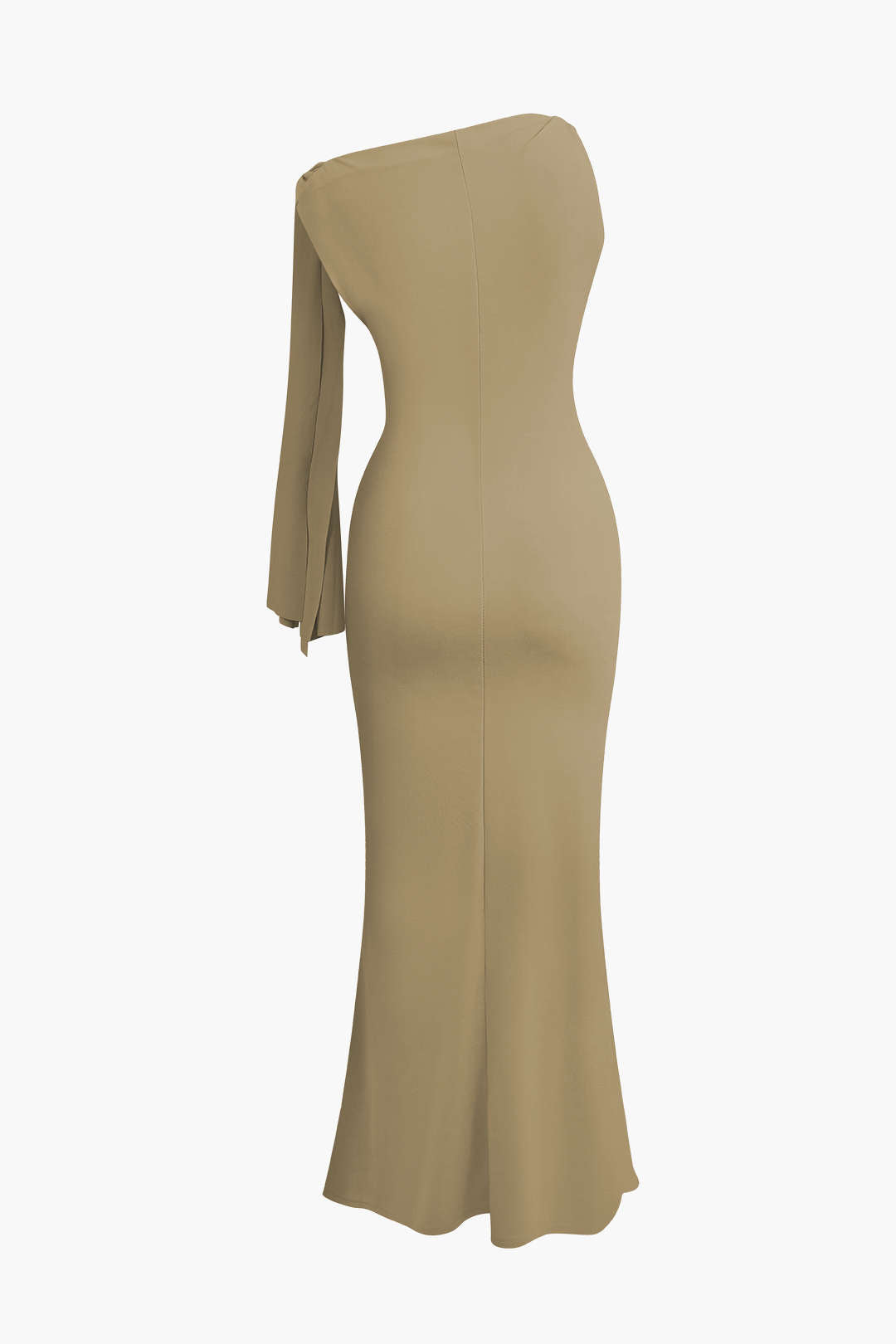 "Asymmetrical Twist Knot Mermaid Maxi Dress"