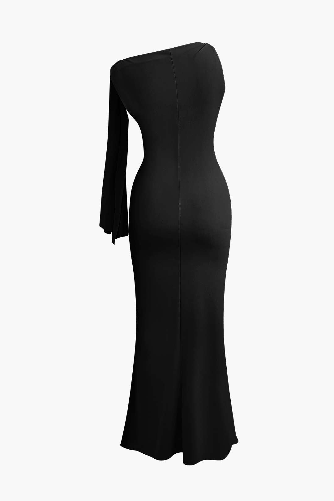 "Asymmetrical Twist Knot Mermaid Maxi Dress"