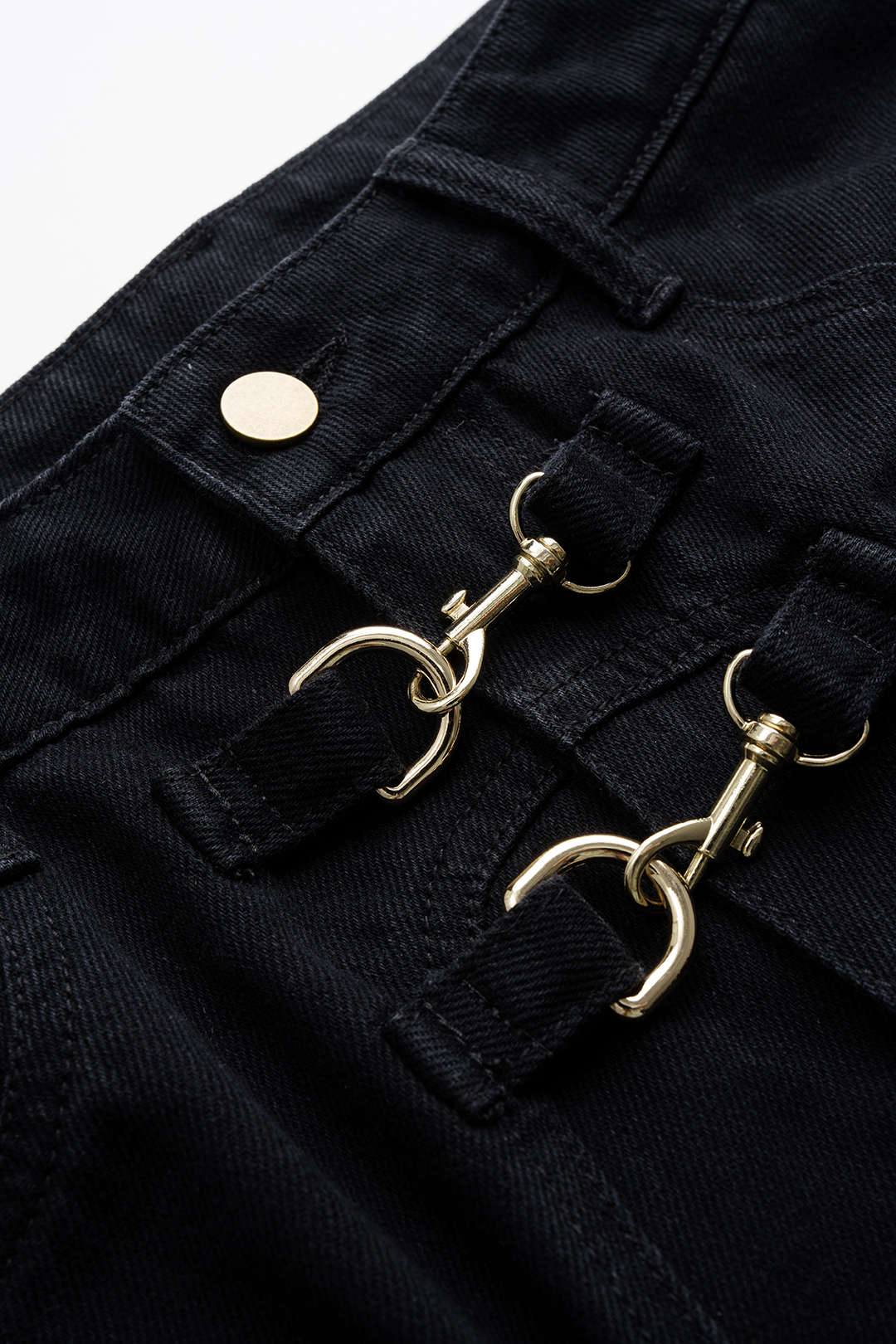 "Denim Metallic Barrel Jeans"