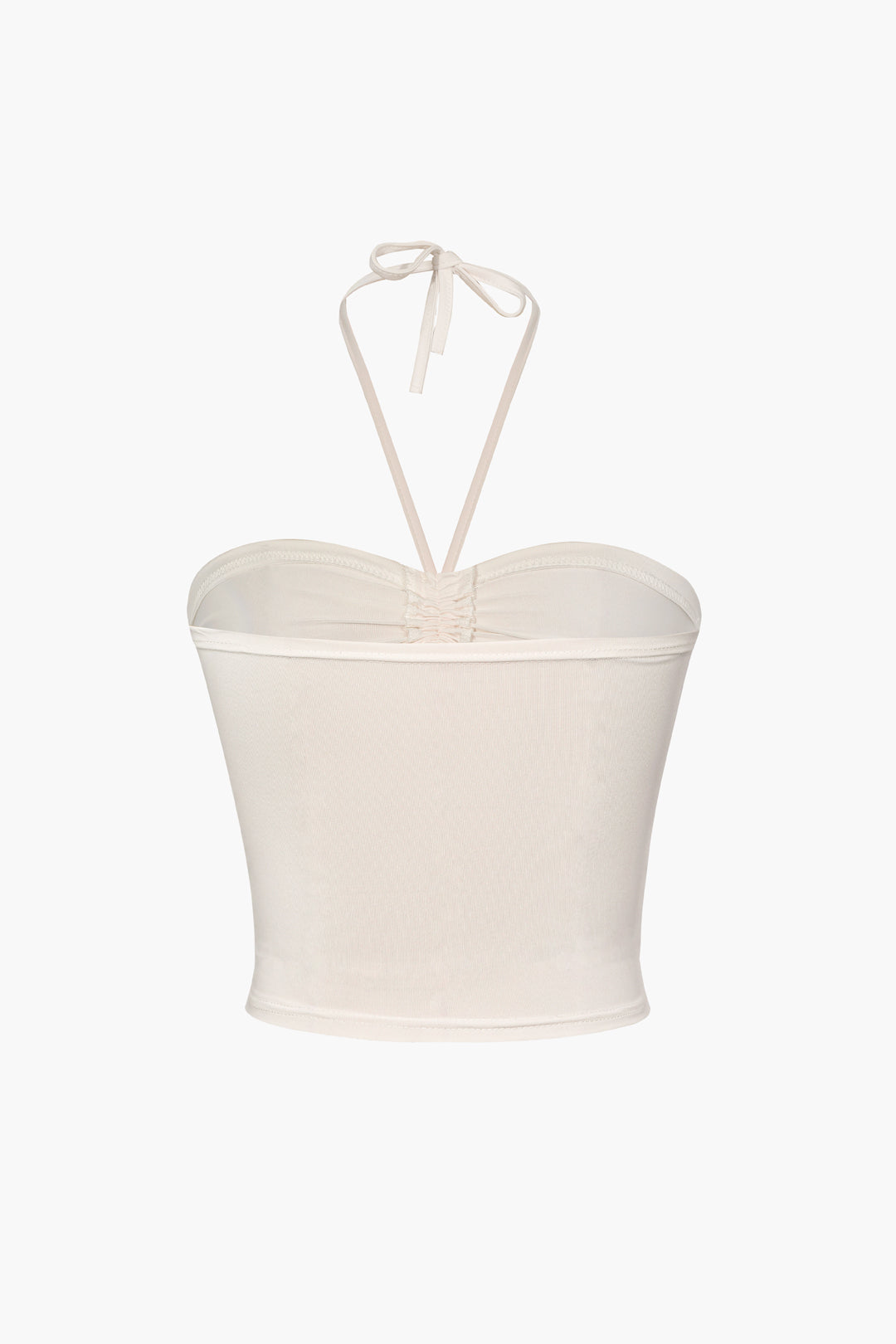"Basic Halter Neck Ruched Cami Top"