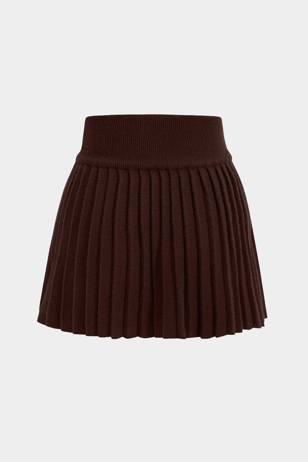 "Basic Knit Pleated Skirt"