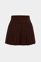 "Basic Knit Pleated Skirt"