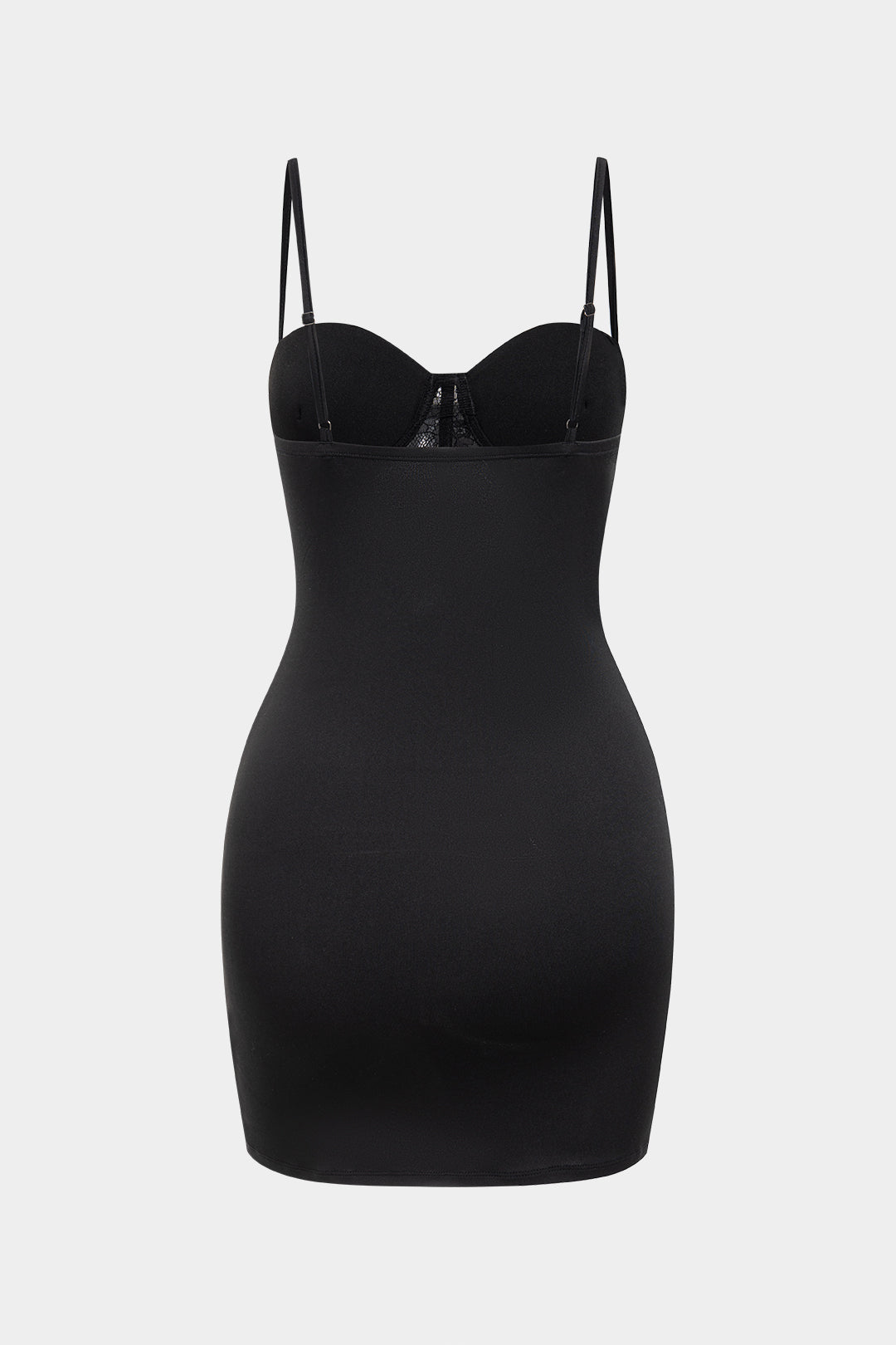 "Chiffon Patchwork Lace Corset Asymmetrical Ruched Sleeveless Mini Dress"