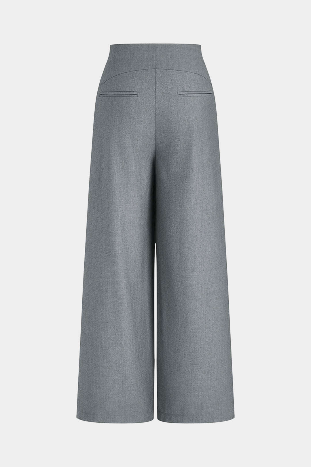 "Asymmetrical Ruched Wide Leg Pants"