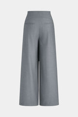 "Asymmetrical Ruched Wide Leg Pants"
