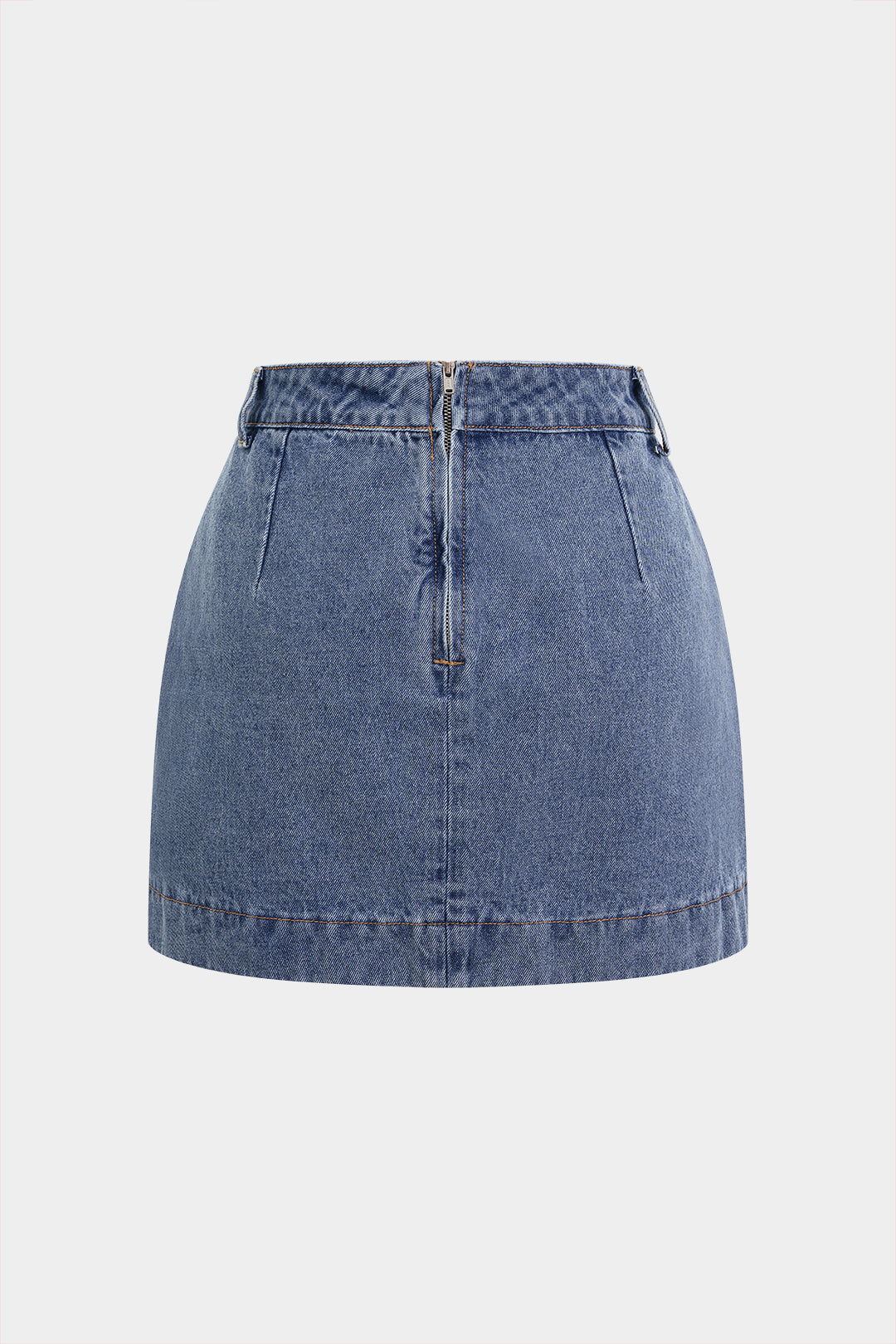 "Denim Asymmetrical Skirt"