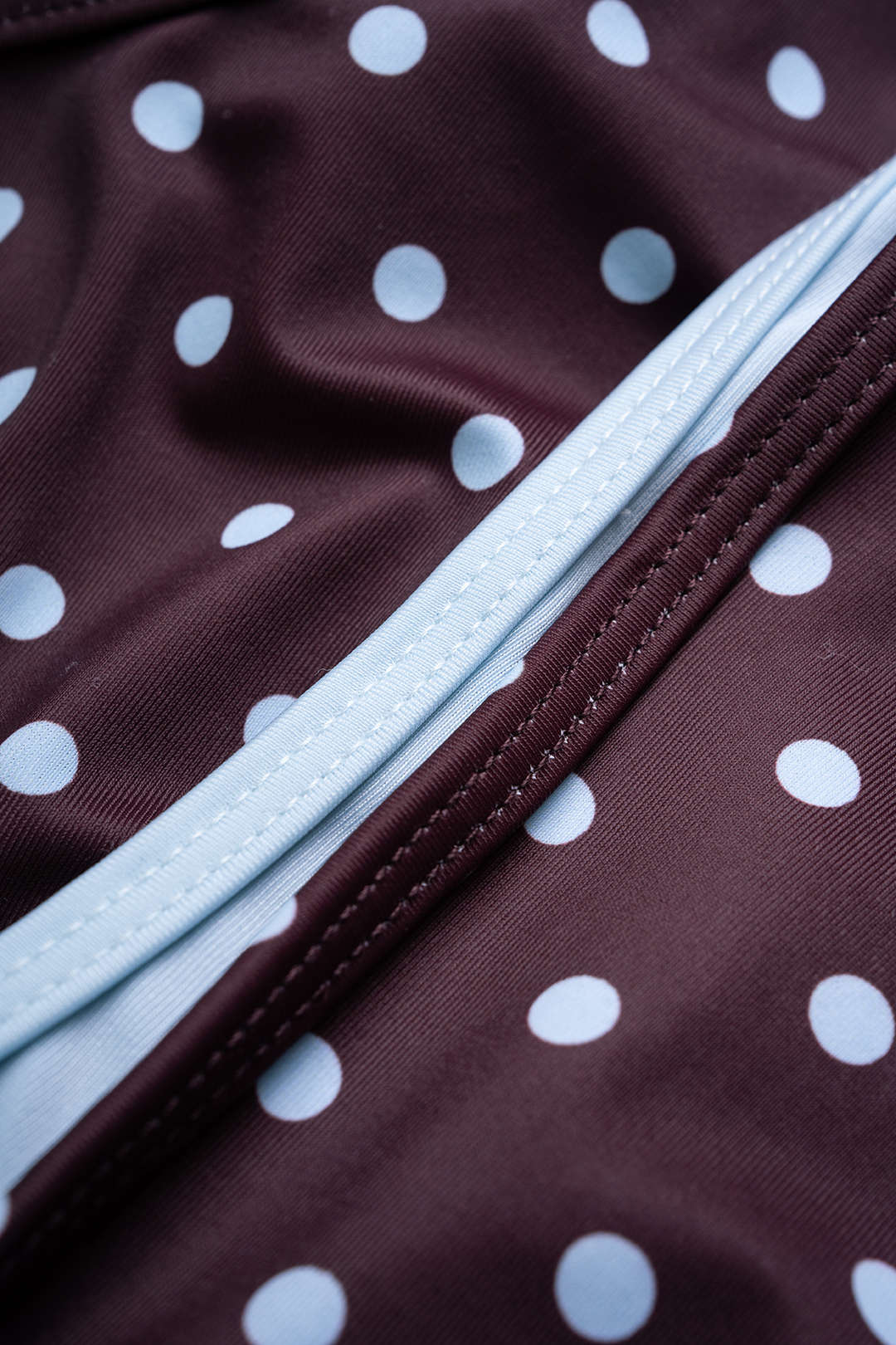 "Color Block Polka Dots Print Tie-Up Bikini Set"