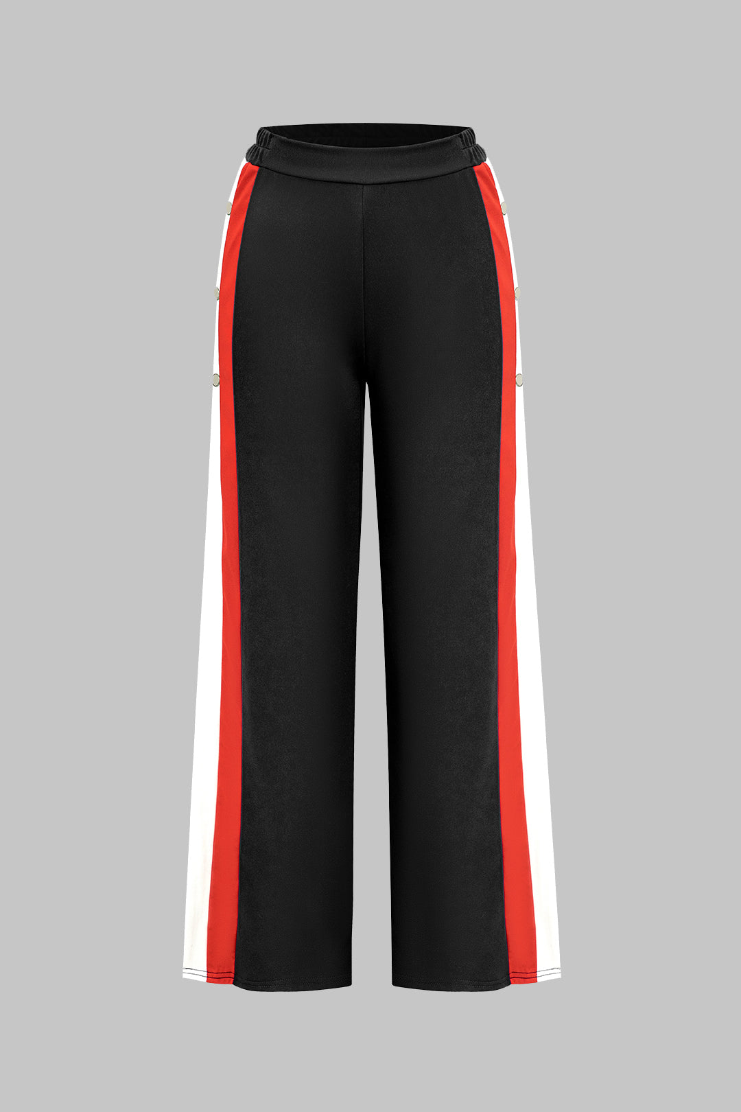 "Color Block Wide Leg Trousers"