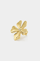 "Alloy 3D Flower Rhinestone Ring"