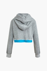 "Color Block Hooded Jacket"