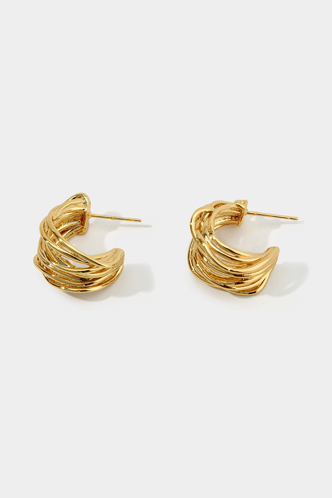 "Alloy C-Shaped Irregular Earrings"