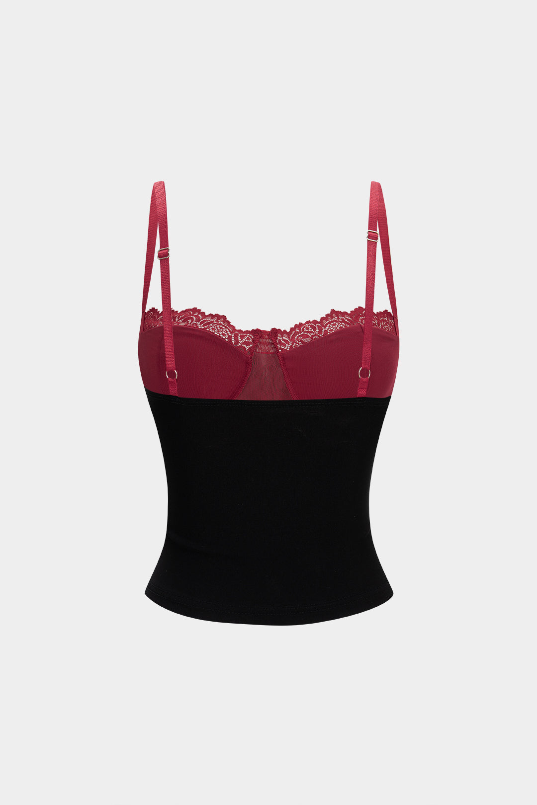 "Contrast Lace Trim Backless Cami Top"