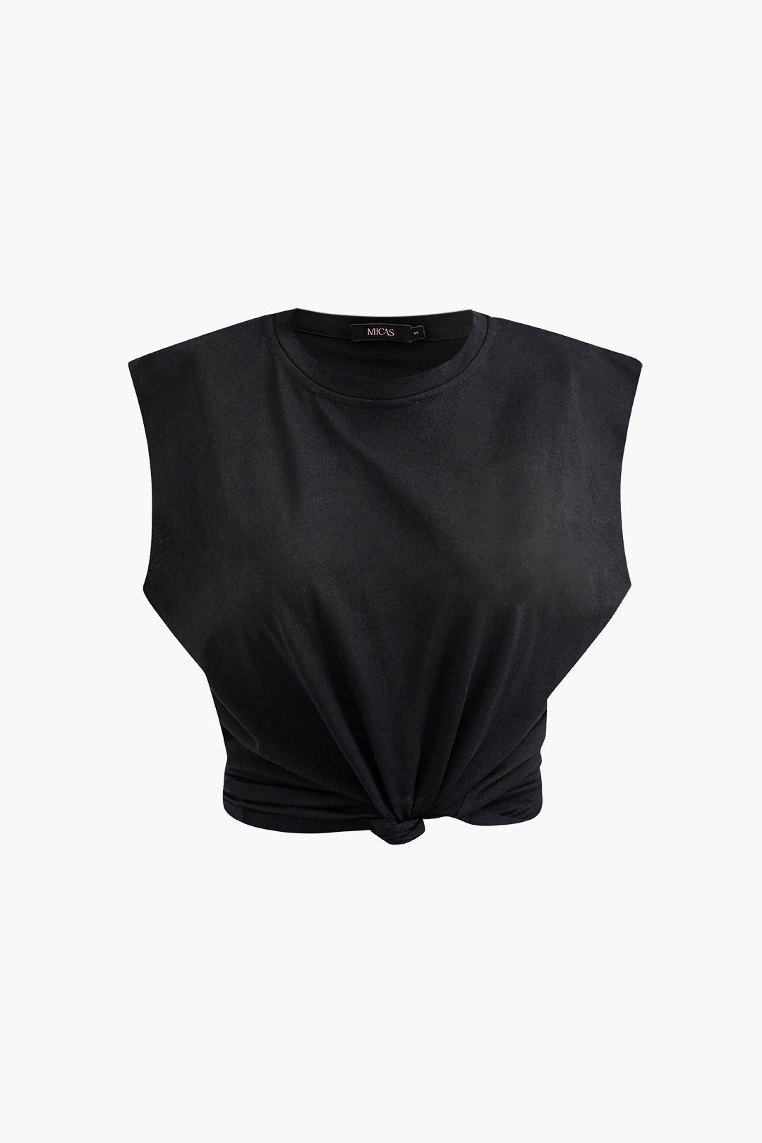 "Basic Solid Sleeveless T-shirt"