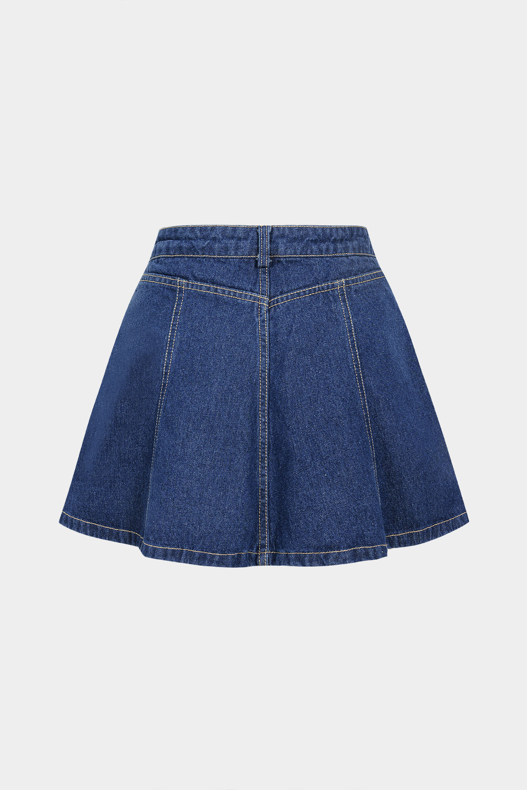 "Denim High Waist Skirt"
