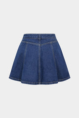 "Denim High Waist Skirt"