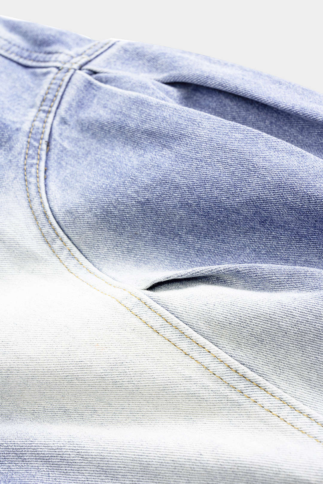 "Denim Drawstring Shirred Waistband Jeans"