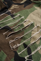 "Camo Destroyed Cargo Shorts"