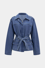 "Denim Belted Outerwear"