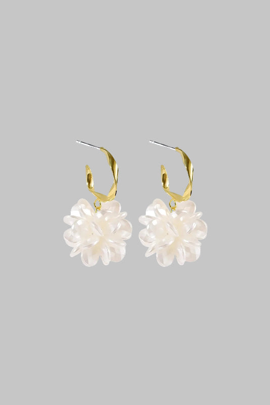 "Alloy 3D Floral Earrings"